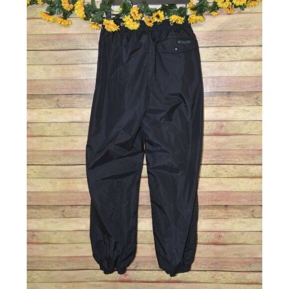 Columbia Men's Black Pull On Snow Ski Pants Size L Adjustable Waist Hems Pockets - Picture 4 of 11